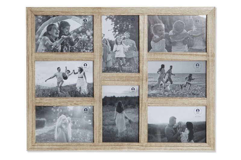 MULTI-PHOTO FRAME MDF GLASS 45X1,2X35 8 PHOTOS MF202383