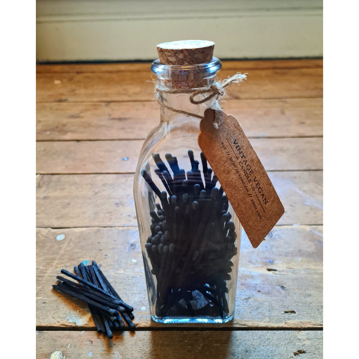 150 Black Candle Matches In a Bottle