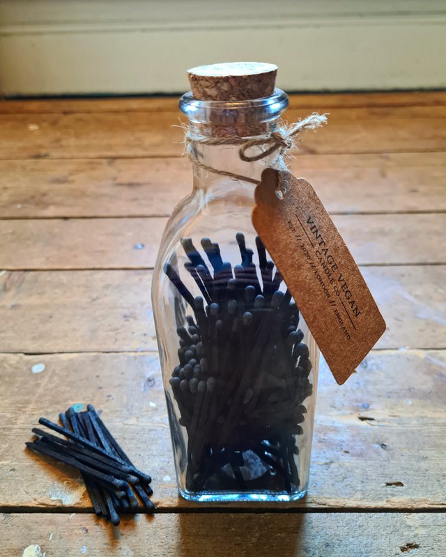 150 Black Candle Matches In a Bottle