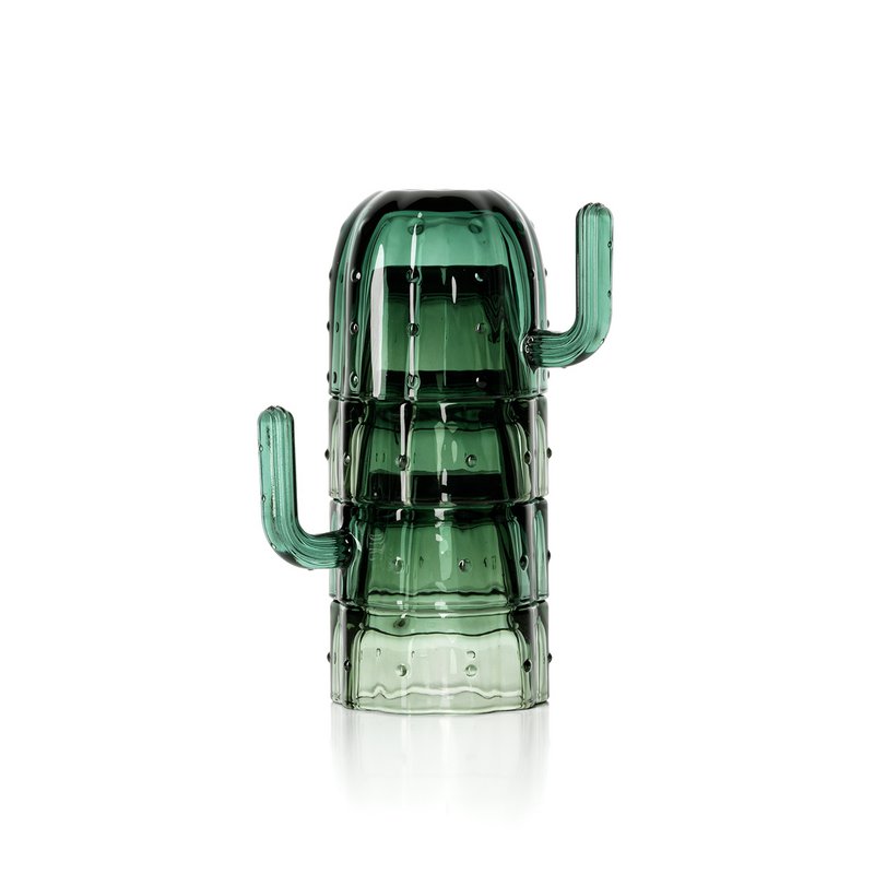 Die Stack-a-Cactus-Gläser – Grün – 4er-Set