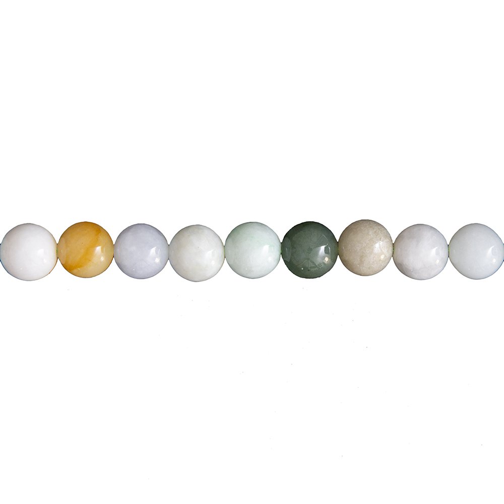 Burmesischer Jadefaden – 10 mm große Kugelsteine
