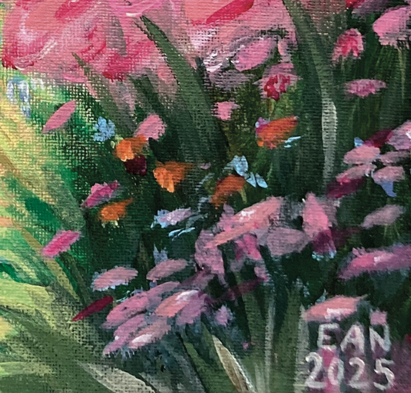 Póster Mujer en el jardín A4 | Impresión de arte botánico ? Elogio del estudio