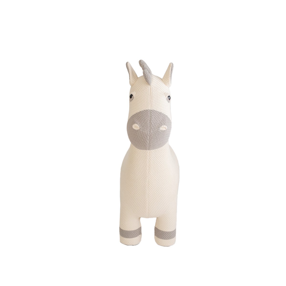 Peluche maxi cavalla bianco 100% cotone 93X34X94 cm