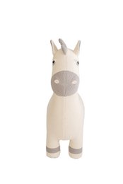 Hvidt 100% bomuld maxi mare plys legetøj 93X34X94 cm