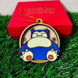 Set of 6 Wooden Pokémon Christmas Ornaments, Colorful Geek Gift, Xmas Tree Ornaments, Home Decor, Eco-Friendly Christmas Decoration