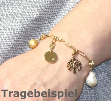 Charm Cosmopolitan pearl stainless steel gold