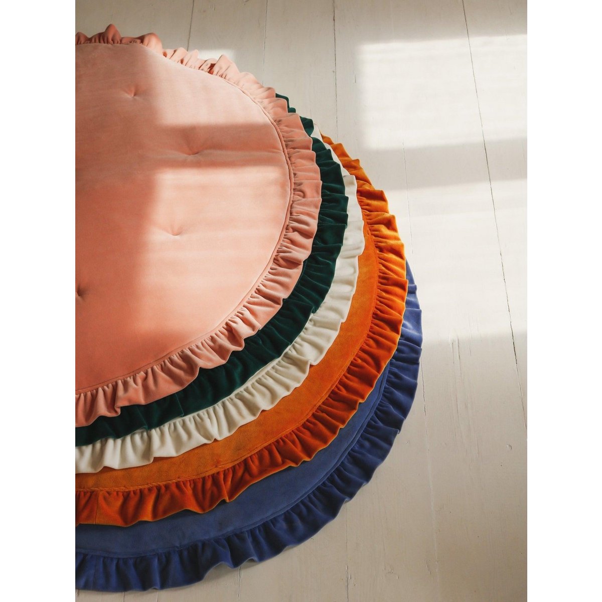 Mata Soft Velvet z Falbanką „Apricot”