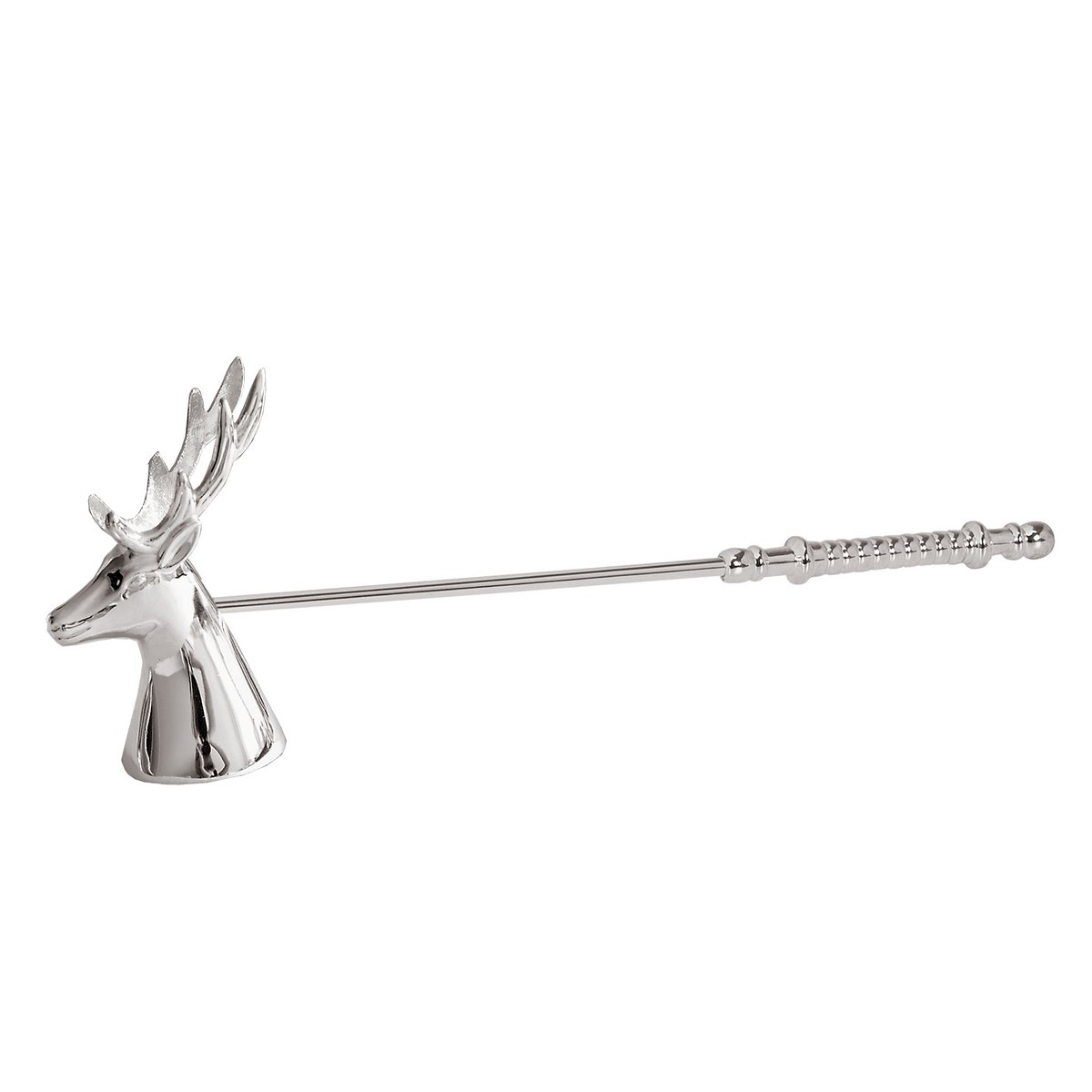 EDZARD candle extinguisher flame killer deer, noble silver-plated, tarnish-protected, length 26 cm