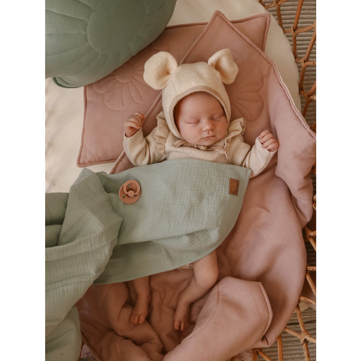Musselin Baby Wickeldecke "Mint"
