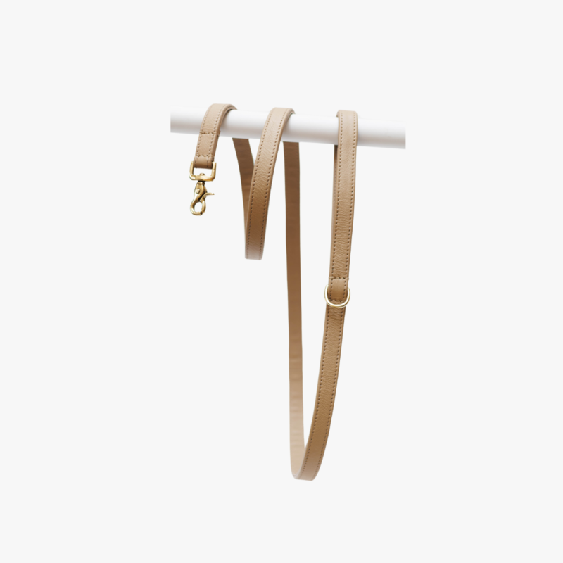 Hundesnor med messing finish - Klassisk - Sand / Taupe