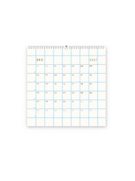 Calendario 2027, calendario a cuadros, calendario verde, calendario de pared 2027