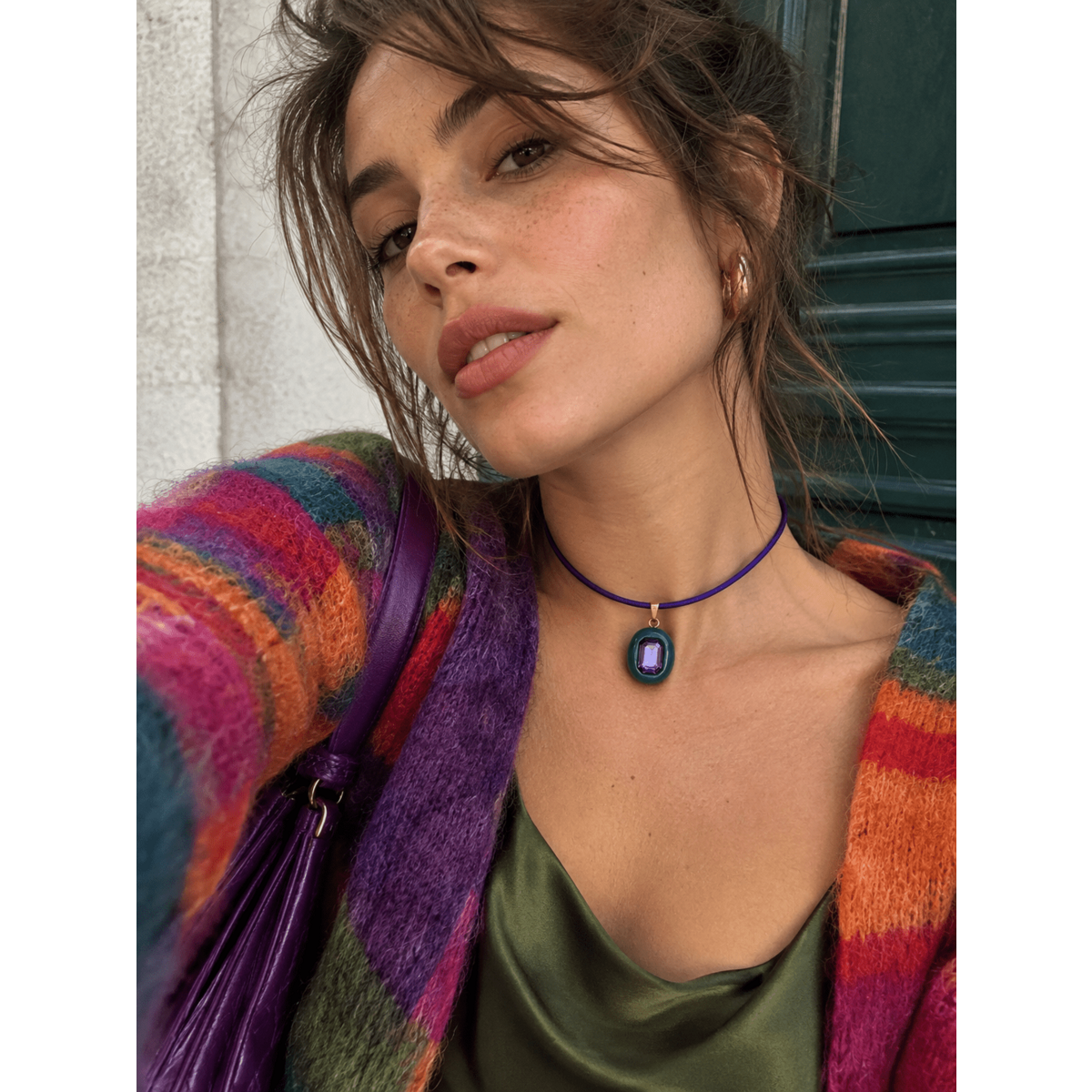 Imperfectly Precious Magnetic Choker -Swarovski Crystal