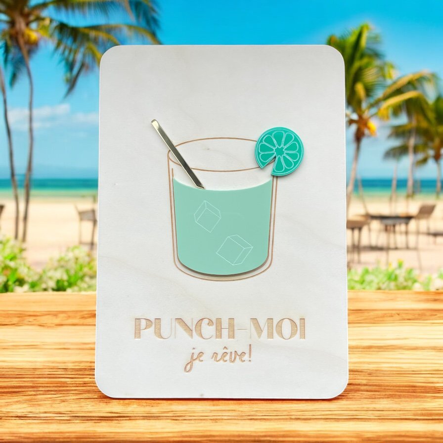 Houten en plexi -poster: cocktails