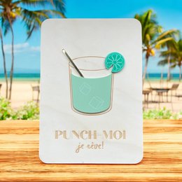 Træ- og Plexi -plakat: Cocktails