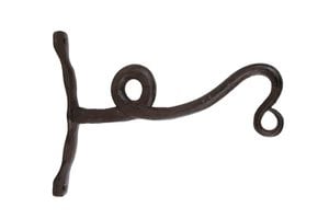 Wall hook Curl L black metal 21x26