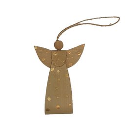 Ornement ange naturel/or Pochette AN 900-007set/3