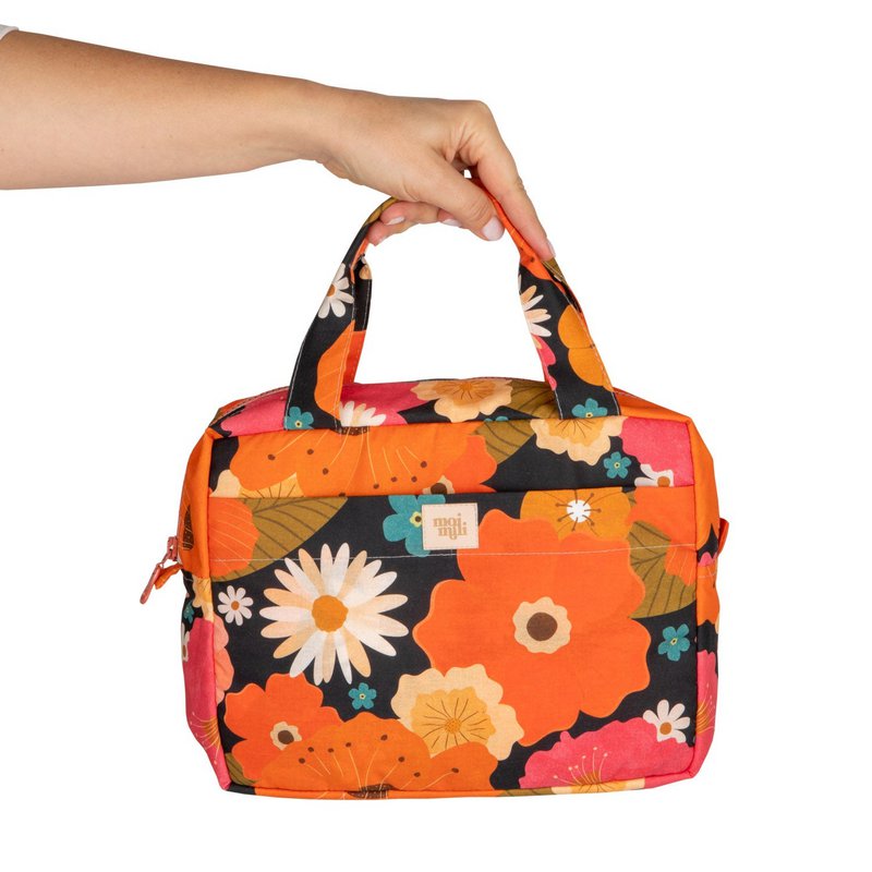 Kosmetiktasche „Picknick mit Blumen“ Große Größe