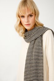 Efesos tørklæde sort-beige