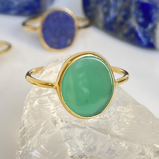Doré base argent Onyx Verte 52