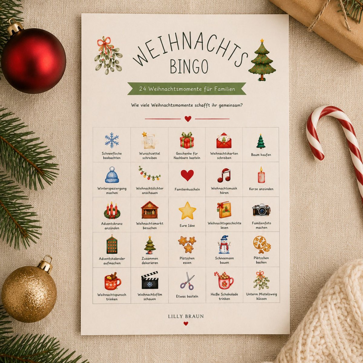 Bingo di Natale – 24 momenti di Natale per le famiglie