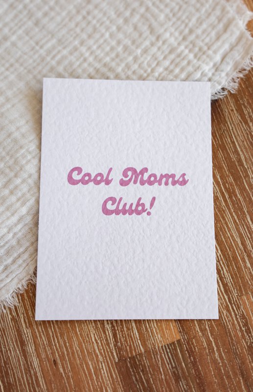 Postcard Cool Moms Club! Pink