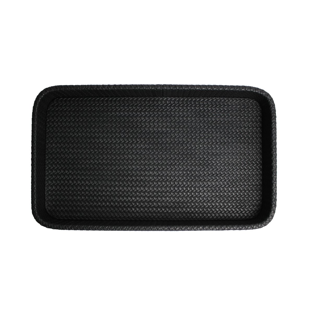 Tablet rechthoekige rand rand tissue zwarte decoratieve lade