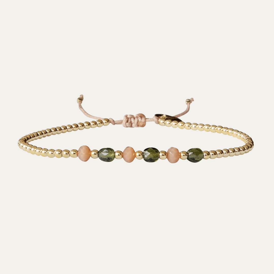 Narrow green miyuki bracelet