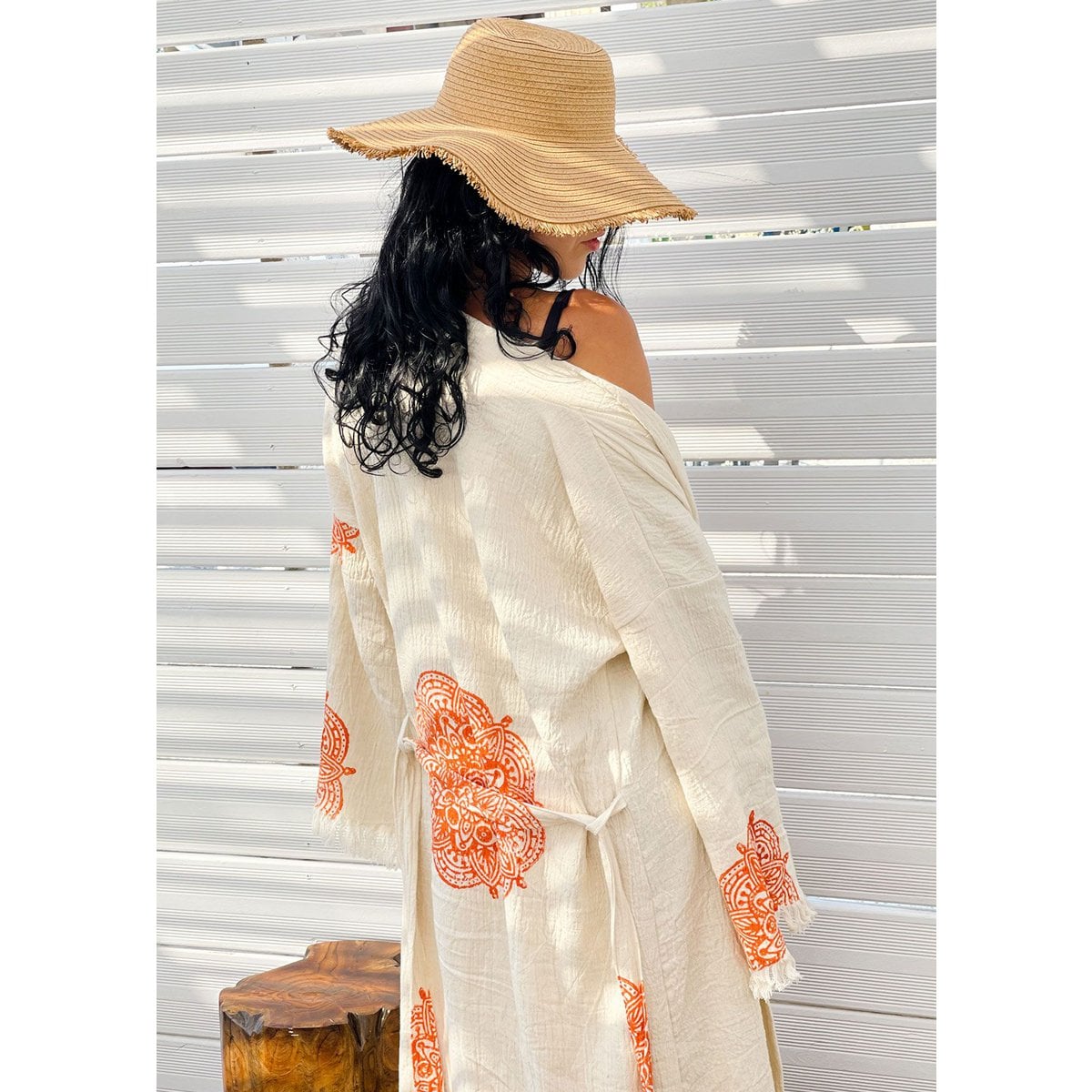Økologisk bomuld Short Kaftan Ethnic