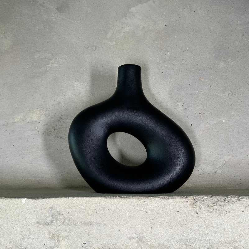 Vase Ceramic - Luna Vase Black