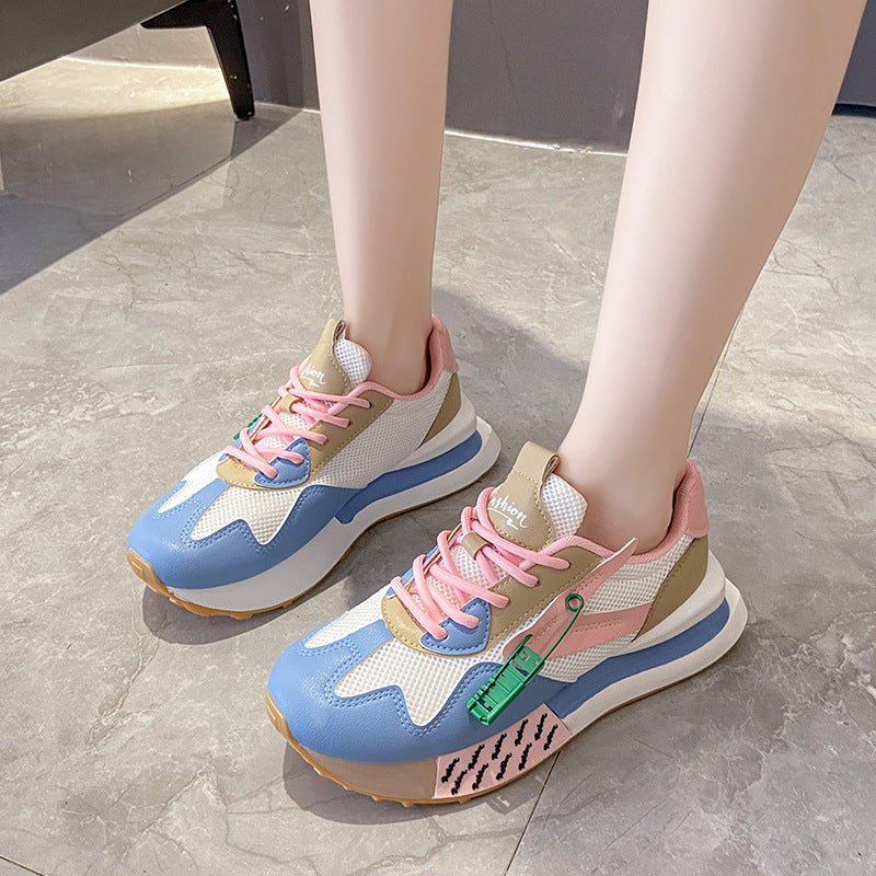 Daddy åndbar sommer ægte læder tykbund dametøj Argan sneaker