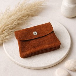 Mini wallet suede brown