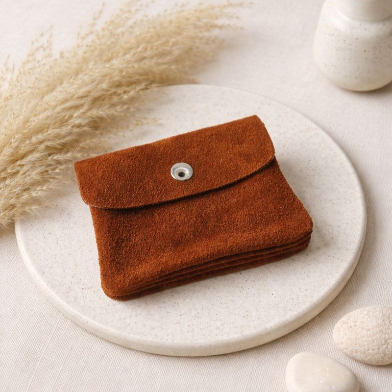 Mini wallet suede brown