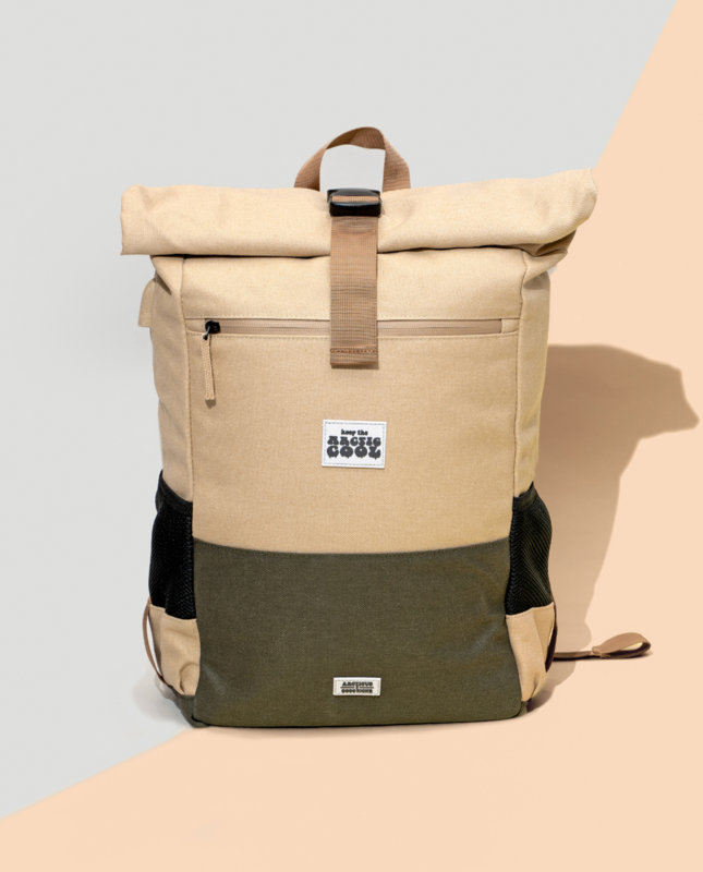 Sac à dos imperméable en chanvre Polar Explorer - Beige