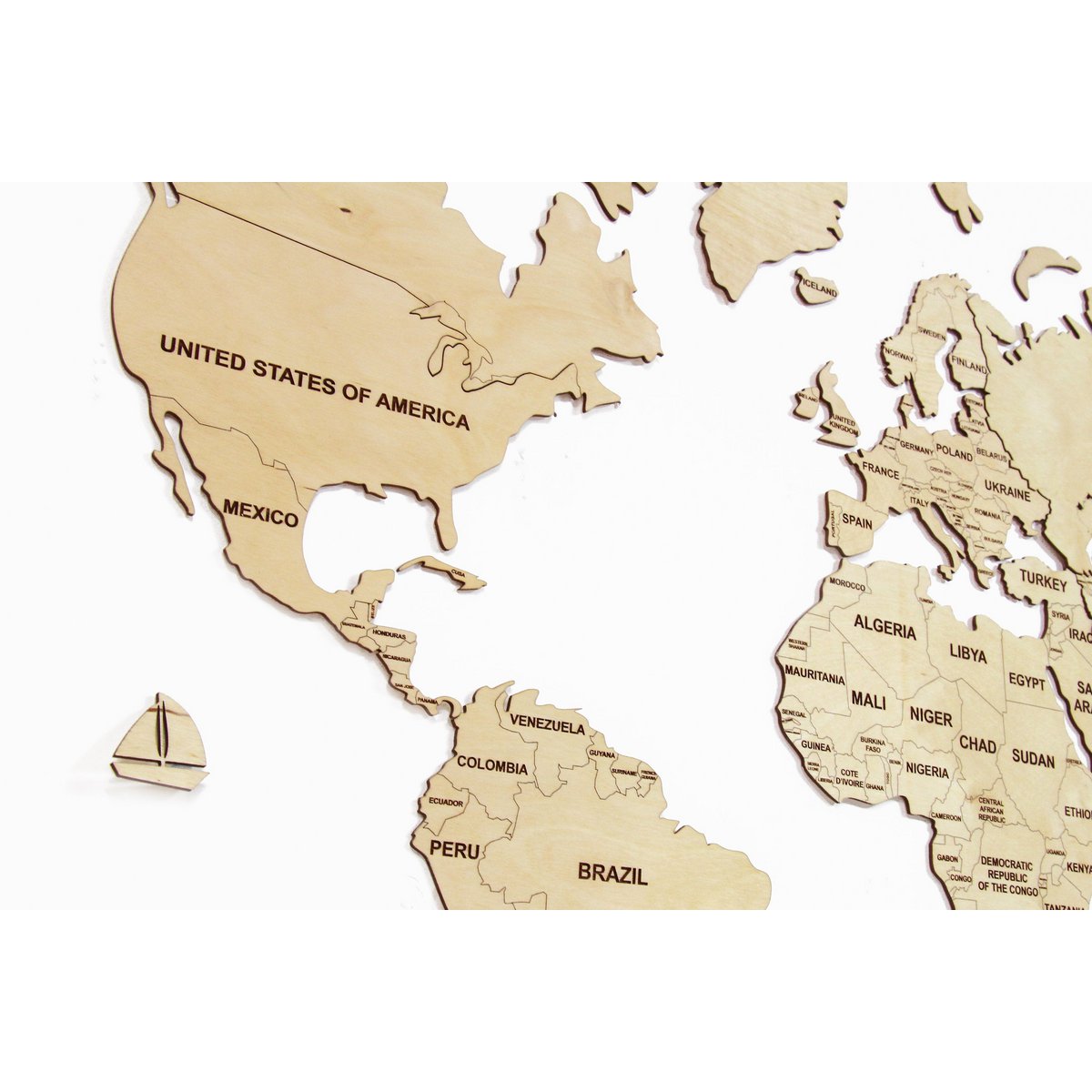 Mappa del mondo in legno, mappa del mondo in legno