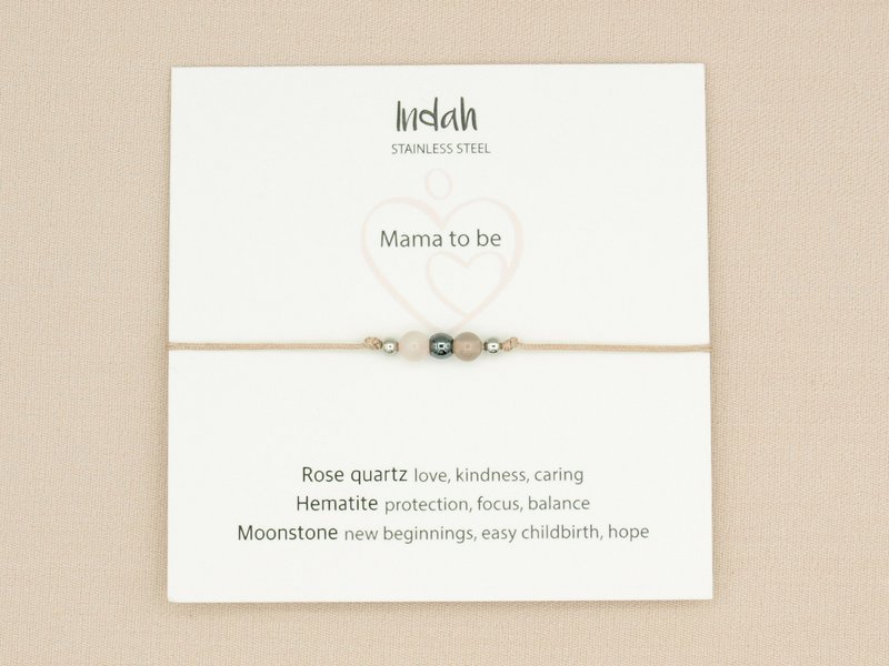 Armband rock, mama to be, zilver en goud