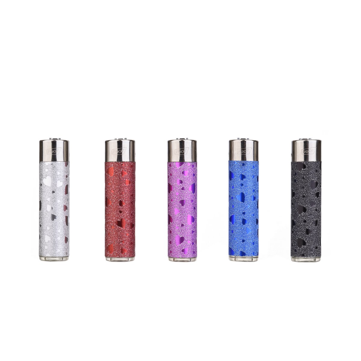 Briquet PROF Shiny Heart Rechargeable à Pierre