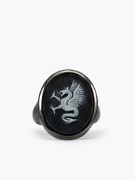 Dragon Cameo Signet Ring