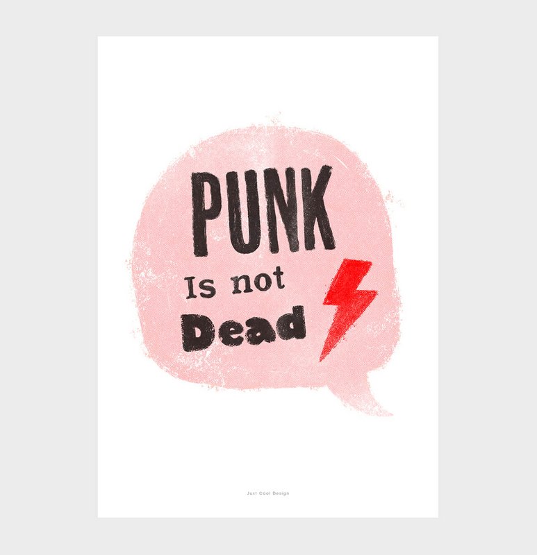 Punk er ikke dødt vægkunsttryk