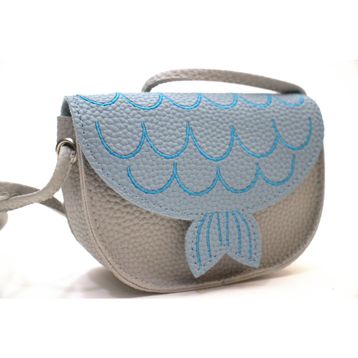 Adjustable animal shoulder bag for children "mermaid" - Asnee Blue