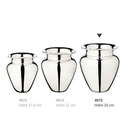 EDZARD Vase Antonia, kraftig sølvbelagt, højde 26 cm, diameter 23 cm, åbningsdiameter 15 cm