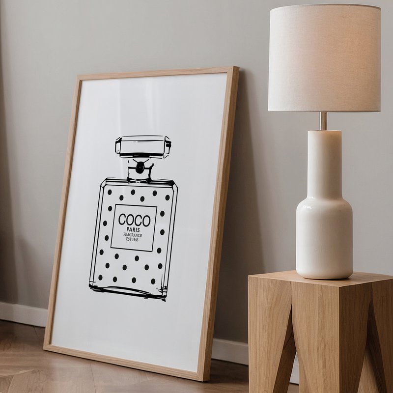 Poster: Coco Dotted Perfume Bottle