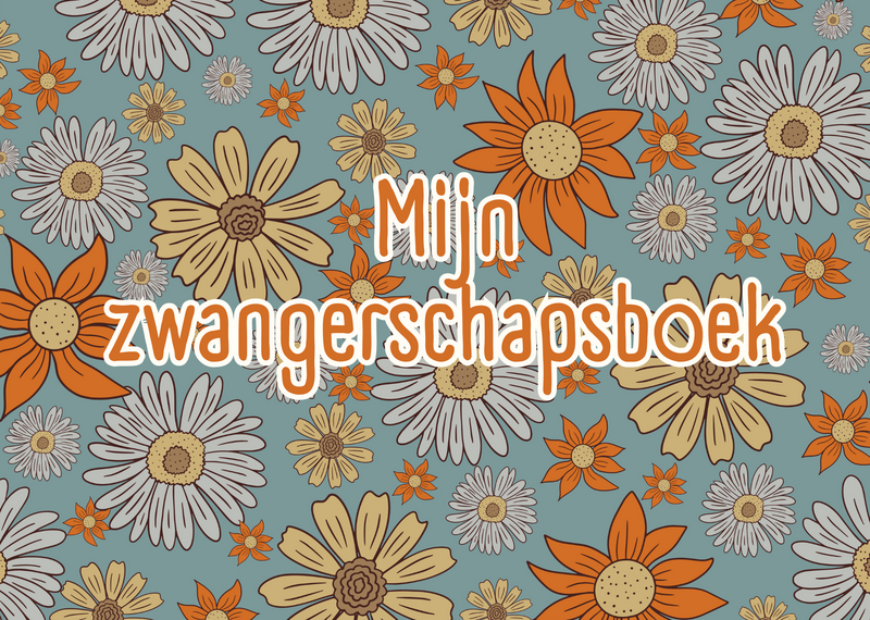 Graviditetsbog - Retro blomster
