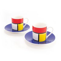 Espresso set, Mondrian
