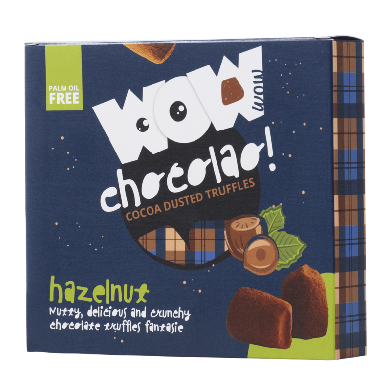 Hasselnøddechokoladetrøfler XL æske 250g | Brændt hasselnøddechokolade