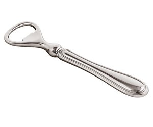 EDZARD Flaschenöffner Öffner Faden, edel versilbert, anlaufgeschützt, Länge 15 cm