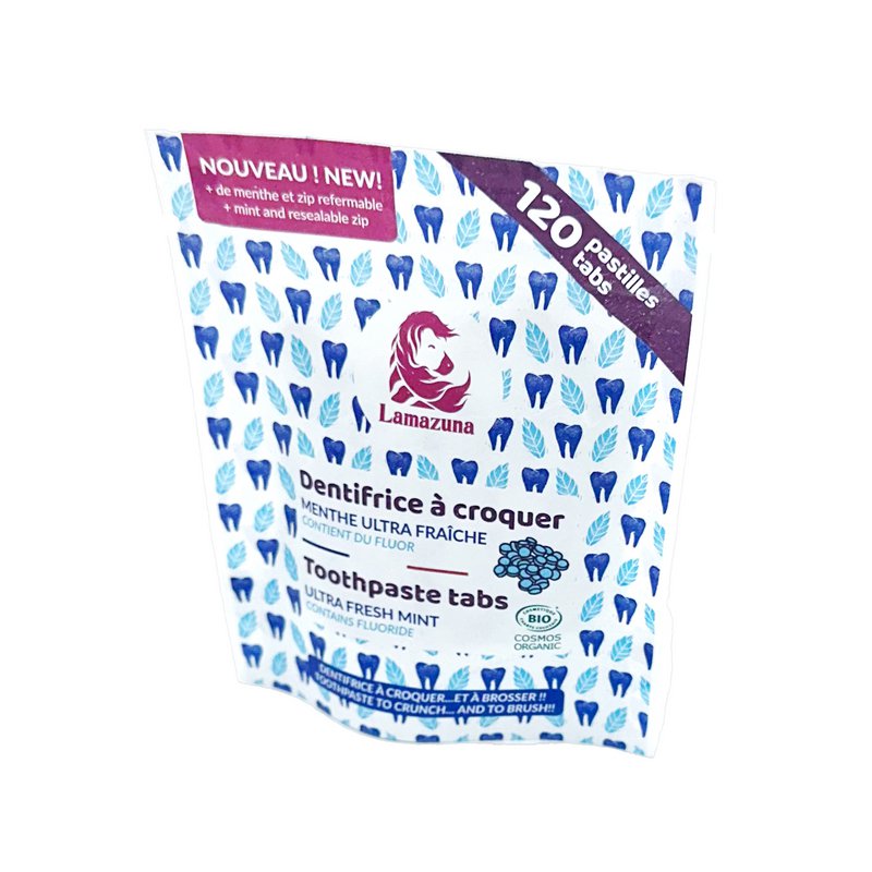 Kaubare Zahnpasta – Ultra frische Minze – COSMOS Organic