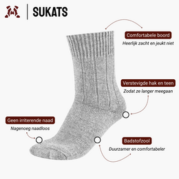 Sukats® Alpaca Sokken | 4 of 8 Paar | Wollen Sokken | Warme Sokken | Meerdere kleuren en maten