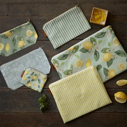 BOLSA COSMÉTICA ORGÁNICA - RAYAS VERDES