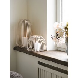 Stoense Lantaarn, metaal, beige, ø25x19 cm