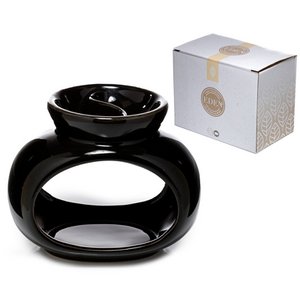 Eden Black Ceramic Oval Double Dish Oil & Wax Melt Burner